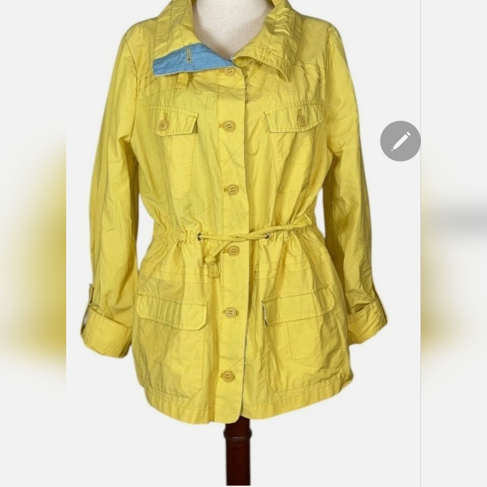Daughters of liberation Yellow Utility Jacket Lightweight Casual
